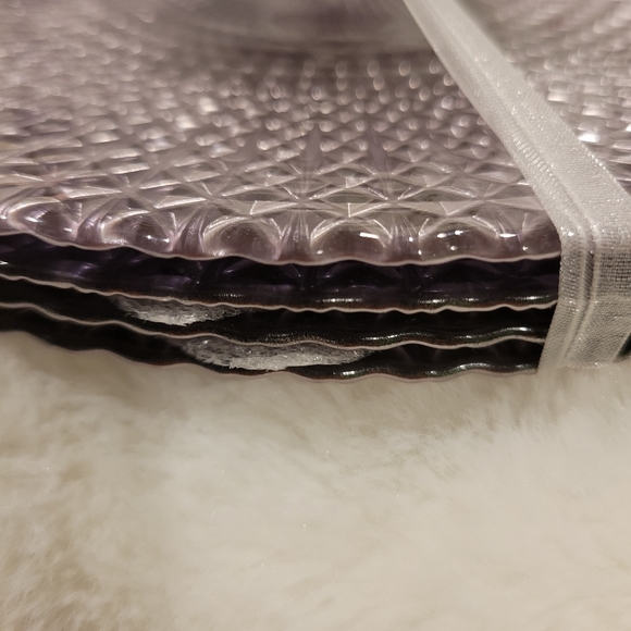 X4 Art of tabletop Turkish Glass lavender/purple 11” Dinner Plates Set - Picture 2 of 3